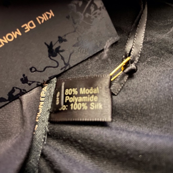 NWT New Kiki de Montparnasse Black Sarong Silk Modal Jersey Swim Cover-up - Picture 8 of 8